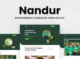 Nandur – Enviromental Elementor Template Kit
