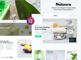 Natoora – Natural & Organic Soap Shop Elementor Template Kit