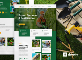 Naturn – Landscape & Gardening Elementor Template Kit