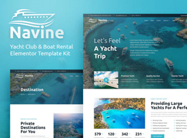 Navine – Yacht Club & Boat Rental Elementor Template Kit