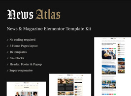 NewsAtlas – News & Magazine Elementor Template Kit