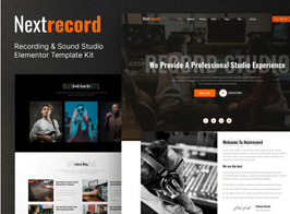 Nextrecord – Recording & Sound Studio Elementor Template Kit