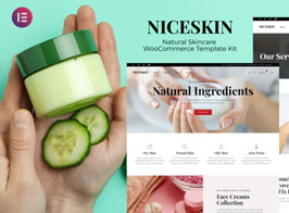 Niceskin – Natural Skincare Elementor Template Kit