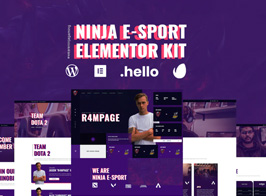 Ninja – Esports & Gaming Elementor Template Kit