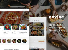 Novine – Food Recipe Blog & Magazine Template Kit