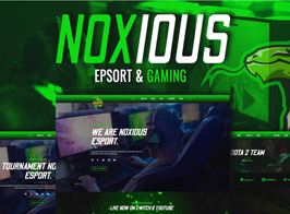 Noxious – Esport & Gaming Elementor Template kit