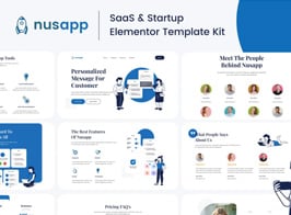 Nusapp – SaaS Startup & Business Elementor Template Kit