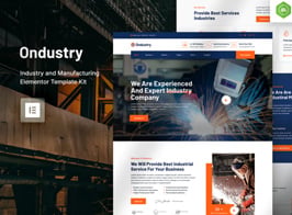 Ondustry – Industry & Manufacturing Elementor Template Kit
