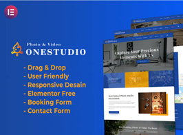 Onestudio – Photographer Agency Service Elementor Template Kit