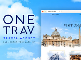 Onetrav – Travel Agency Elementor Template Kit