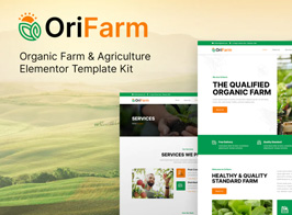 OriFarm – Organic Farm & Agriculture Elementor Template Kit