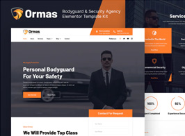 Ormas – Bodyguard & Security Agency Elementor Template Kit