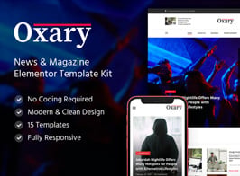 Oxary – News & Magazine Elementor Template Kit