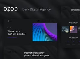Ozod – Dark Digital Agency Elementor Template Kit