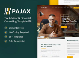 Pajax – Tax Advisor & Financial Consulting Elementor Template Kit