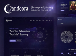 Pandoora – Horoscope & Astrology Elementor Template Kit