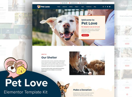 Pet Love – Animal Shelter Elementor Template Kit