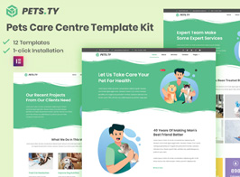 Pets.Ty – Pets Care Clinic Elementor Template Kit