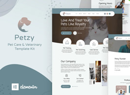 Petzy – Pet Care & Veterinary Elementor Template Kit