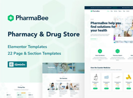 PharmaBee – Pharmacy & Drug Store Website Elementor Template Kit