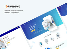 Pharmavo | Medical Supplies eCommerce Elementor Template Kit