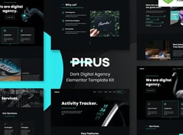 PIRUS – Dark Digital Agency Elementor Template Kit