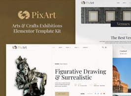 Pixart – Arts & Crafts Exhibition Elementor Template Kit