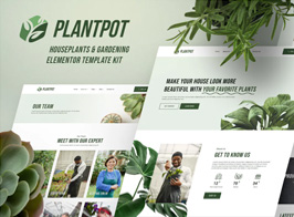 Plantpot – Houseplants & Gardening Elementor Template Kit