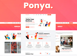 Ponya – Social Media Agency Template Kit