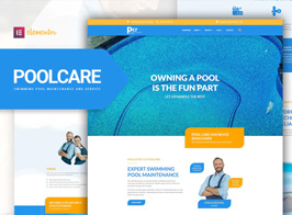Poolcare – Swimming Pool Service & Maintenance Elementor Template Kit