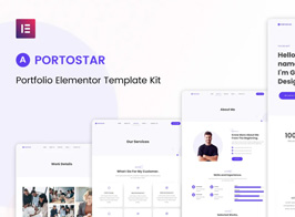 Portostar – Personal Portfolio Elementor Template Kit