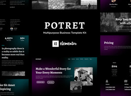 Potret – Photography Portfolio Elementor Template Kit