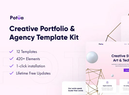 Potua – Creative Portfolio & Agency Elementor Template Kit