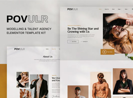 POVULR – Modeling & Talent Agency Elementor Template Kit