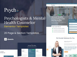 Psych – Mental Health Counselor Elementor Template Kit