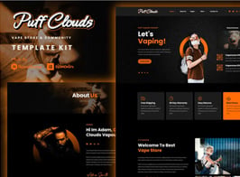 Puff Clouds – Vape Store Elementor Template kit