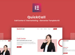Quick Call – Call Center Elementor Template Kit