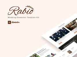 Rabio – Wedding Event Organizer Elementor Template Kit