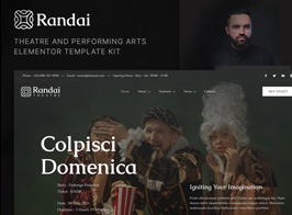 Randai – Theater Entertainment & Performing Arts Elementor Template Kit