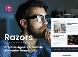 Razors – Creative Agency & Portfolio Elementor Template Kit