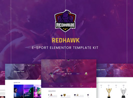 Redhawk – Esports Elementor Template Kit