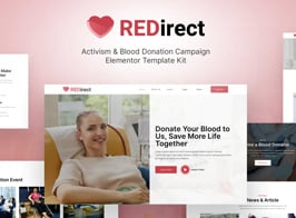 Redirect – Blood Donation Campaign & Activism Elementor Template Kit