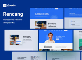 Rencang – CV & Portfolio Elementor Template Kit