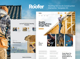 Roofer – Roofing Service & Construction Elementor Template Kit