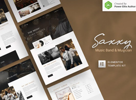 Saxxy – Music Band & Musician Elementor Template Kit