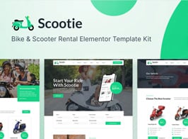 Scootie – Bike & Scooter Rental Elementor Template Kit
