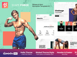 Shape Force – Fitness & Gym Elementor Template Kit