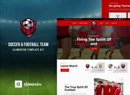 Socca – Football Team & Sports Club Elementor Template Kit