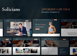 Solicians – Attorney Law Firm Elementor Template Kit
