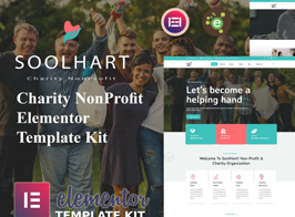 SoolHart – Charity NonProfit Elementor Template Kit